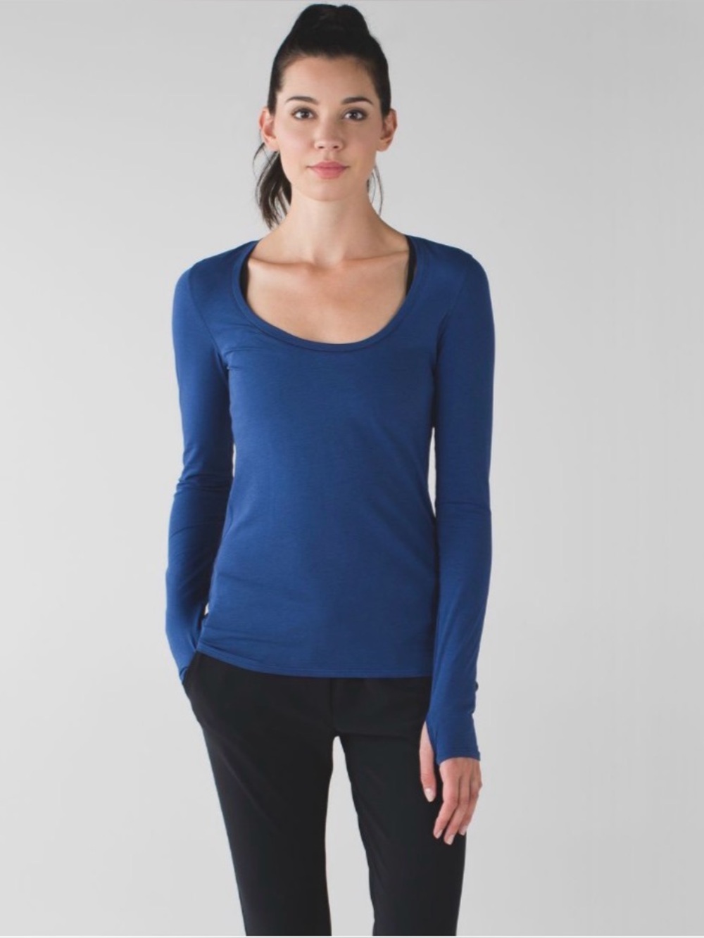 Lululemon | Anahatasana Long Sleeve Tee | Heathered Sapphire Blue | Size: 6